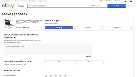How to Leave Feedback on Ebay