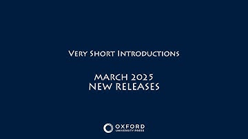 New Releases | March 2025 | Very Short Introductions
