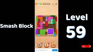 Smash Block Level 59 Walkthrough  | Relaxing Puzzle Game Solution | SolutionGuruji