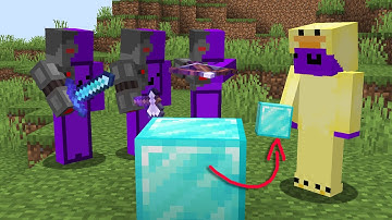 Minecraft Manhunt, But We Get EVERY Block We LOOK At...