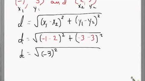 example - distance formula