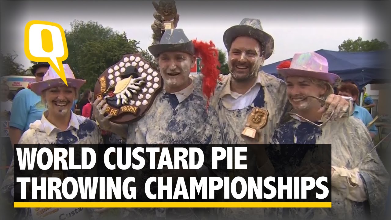 The Quint: Pie Throwing Enthusiasts Take Part in World Custard Pie C’ships