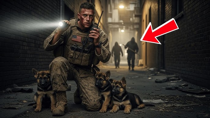 A U.S. Marine Found Three Beaten Puppies in an Alley — But What One of Them  Did Left Him in Tears