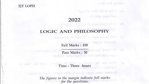 H.S 2nd year Final Exam Logic and philosophy Questions  2022 || H.S Second year Logic and philosophy