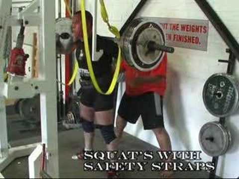 Squat Rack Strap Muscle Pit - Equipment - Safety Straps used with Squats - YouTube