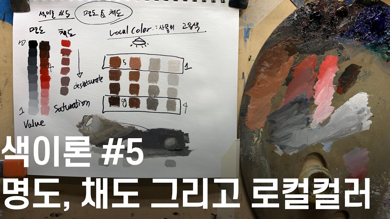 색이론 다섯번째. 명도와 채도 그리고 로컬컬러(고유색) 의 관계. Color theory. Value, Saturation and local color