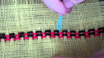 Burlap Weaving # 7: Finished Weaving Section