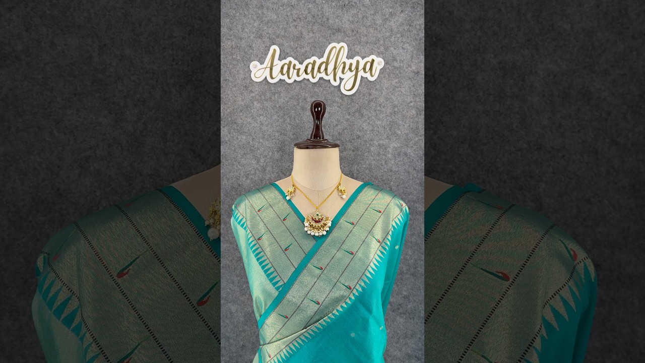 Soft Raw Silk Peacock Paithani Saree