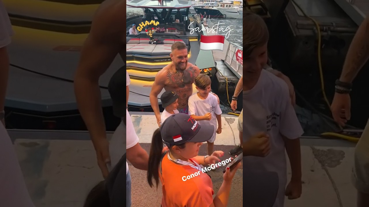 Conor McGregor with fans in Monaco ❤️🇲🇨 