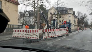 Crimmitschauer Straße - Bauarbeiten in vollem Gange