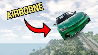 Cars Flying from Ramp on an a new BEAMNG MAP!