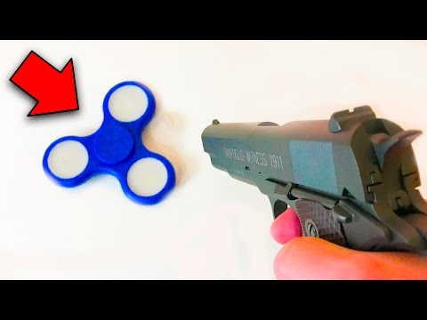 GUN VS FIDGET SPINNER (Experiment)