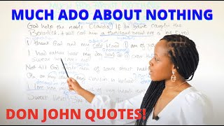 Don John Character Quotes & Word-Level Analysis | 'Much Ado About Nothing' GCSE English Revision