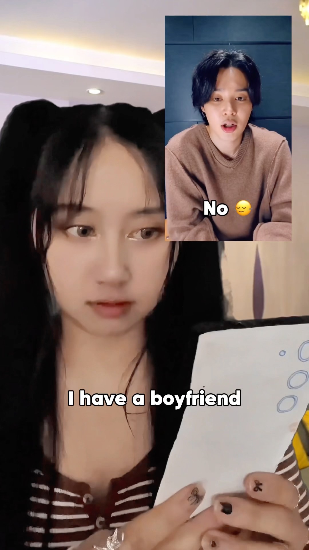 I told Jimin that I have a boyfriend ? #bts #jimin #jin  #btsarmy #shorts