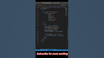 Create a dynamic range slider to display the current value, with JavaScript #coding #javascript