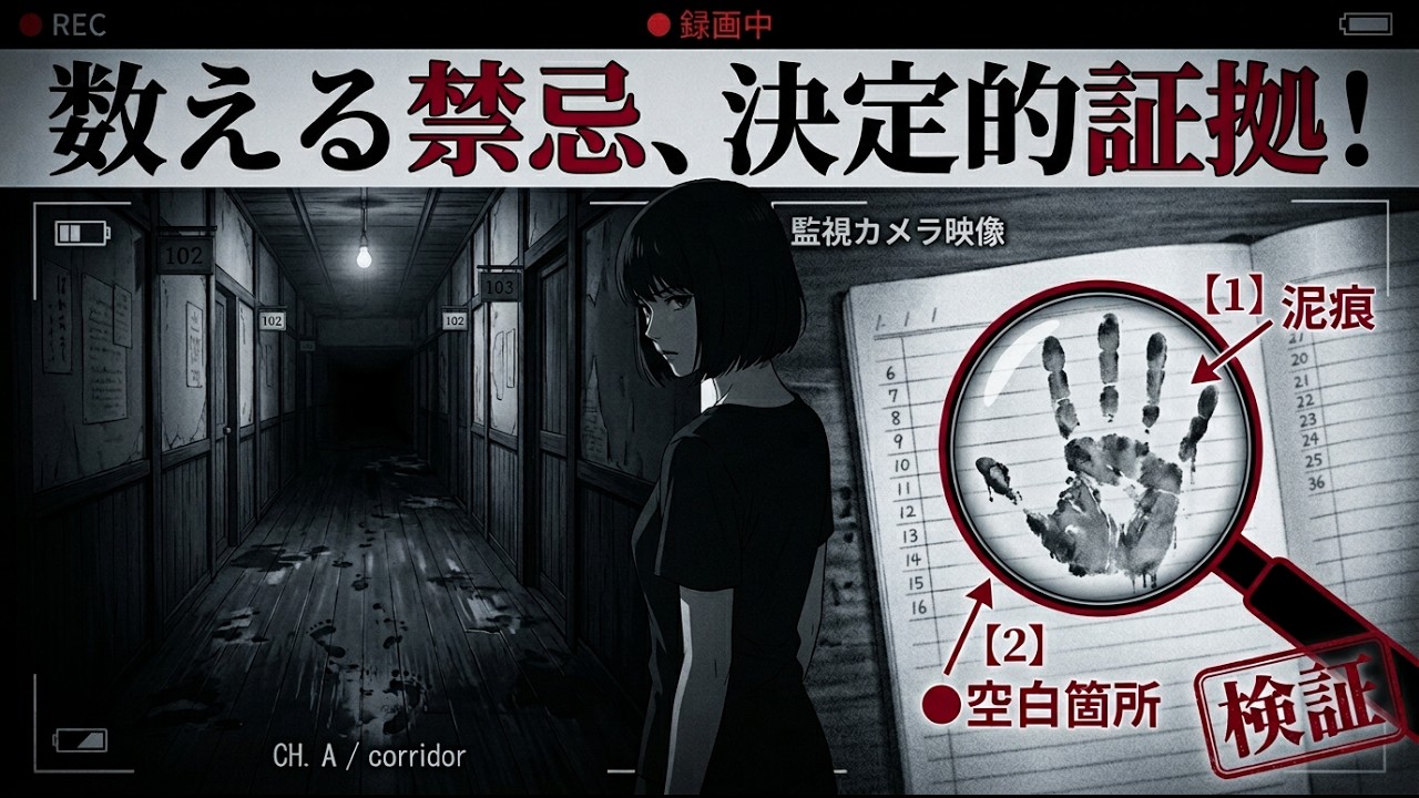「絶対に数えるな」13段目を踏んだ瞬間に廊下が伸びる。山奥の宿に潜む数え禁忌の恐怖… ,場所ルポ,深夜,欠けた皿,足音,禁足地