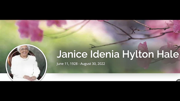 Homegoing Celebration for Elder Janice Hale - Wedn...