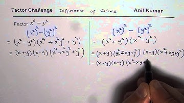 Interesting Example to Factor Difference of Sixth Powers in Different Ways