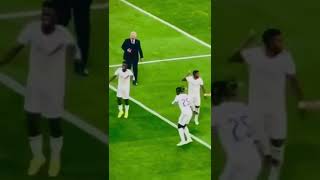 Ancelotti dancing with Real Madrid players 🤣😂
