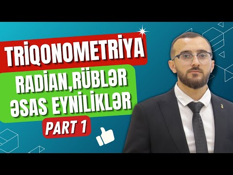 ✅️❗️👉Triqonometriya(Radian,Rüblər,Əsas eyniliklər) Mövzu izahı Part 1 #buraxılış #blok #dim