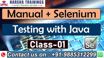 Manual + Selenium Testing Class 01 | Manual + Selenium Testing with Java Training | New Batch