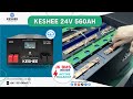 Keshee 24v 560ah jk bms 200a diy battery box with active balancer