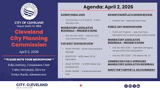 City Planning Commission Meeting for April 2, 2026