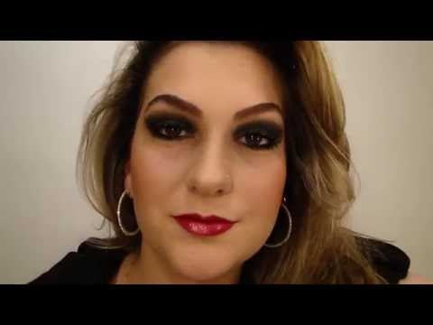 MAQUIAGEM COM SOMBRA PRETA E BATOM VERMELHO POR ALICE SALAZAR - PARTE 2