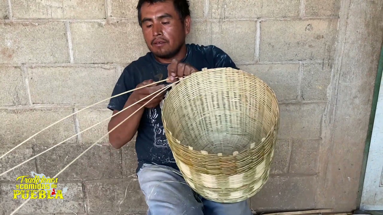 El Artesano Haciendo Su Chiquihuite de Otate YouTube