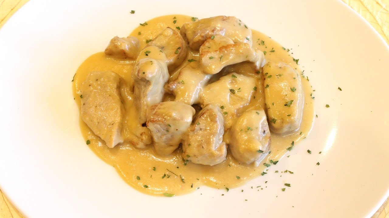 Solomillo de cerdo en salsa de mostaza con Thermomix