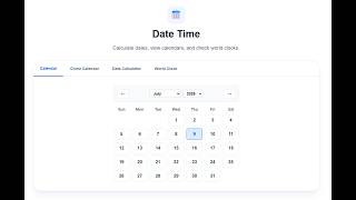 Date Time Tool 1.0.0: Free Calendar, Date Calculator & World Clock Online screenshot 4