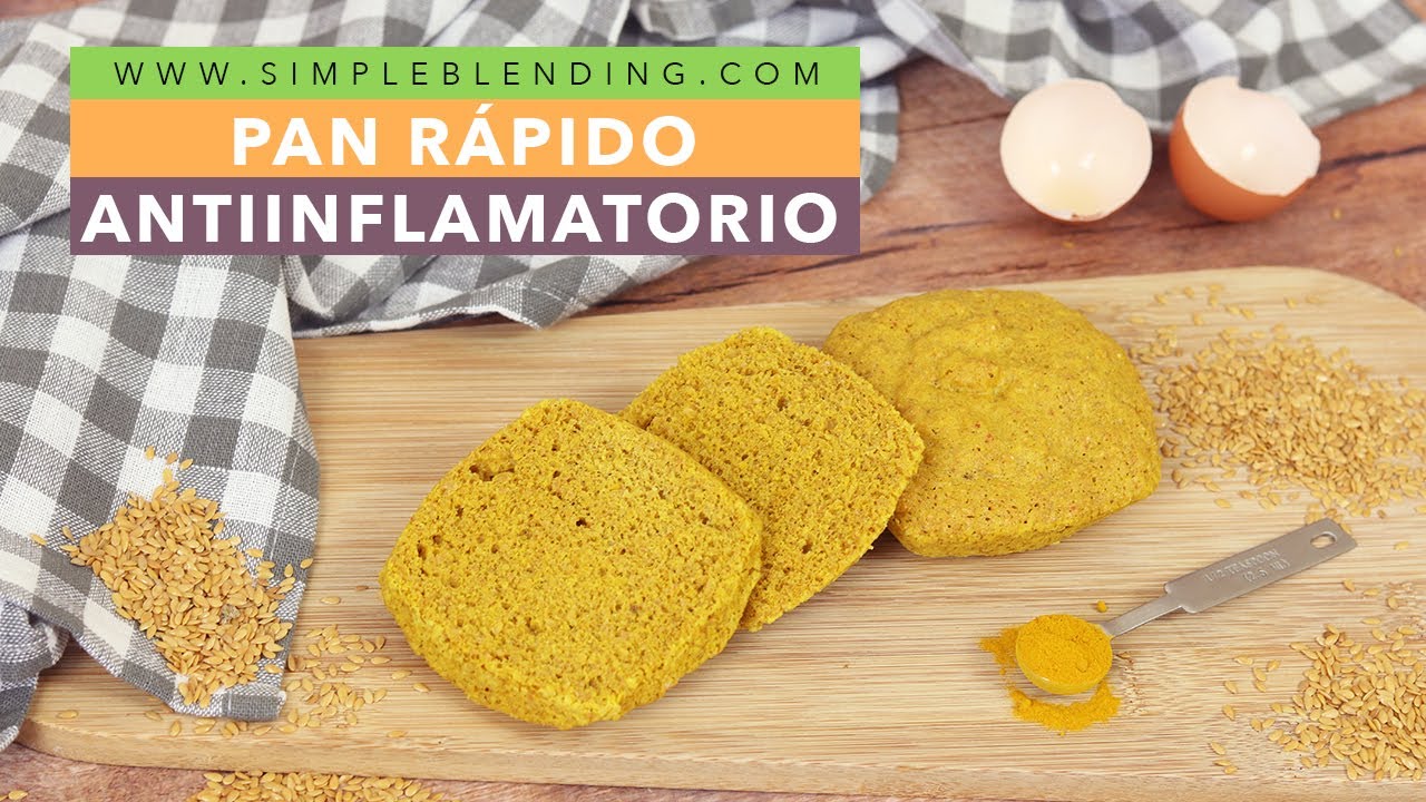 PAN DE LINO Y CÚRCUMA ANTIINFLAMATORIO EN 5 MINUTOS | Receta de pan exprés en microondas sin gluten