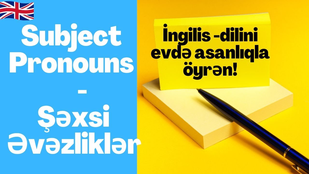 Subject Pronouns - İngilis-dilində Şəxsi Əvəzliklər - İngilis-dilini Öyrən - Qrammatika Dərsləri