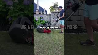 I like mowing the lawn