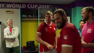 360 images du Japon gagnent la tentative de la Coupe du monde de rugby 2019