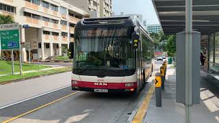 SMRT Buses MAN NL323F A22 (Batch 2) SMB1384X on Feeder 922 departing Bus Stop 44301