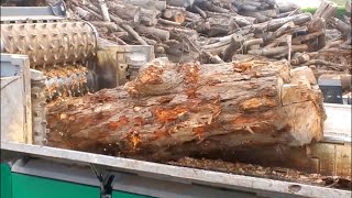 Extreme Strong Big Wood Chipper Shredder Modern Technology, Incredible Fastest Big Tree Shredder