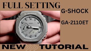 How to Set the Time Casio G-Shock GA-2110ET-8ADR @timewatchdc