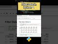 Filtering data in pandas | Filter Data in Python | Data ko filter kese python me #python #learn