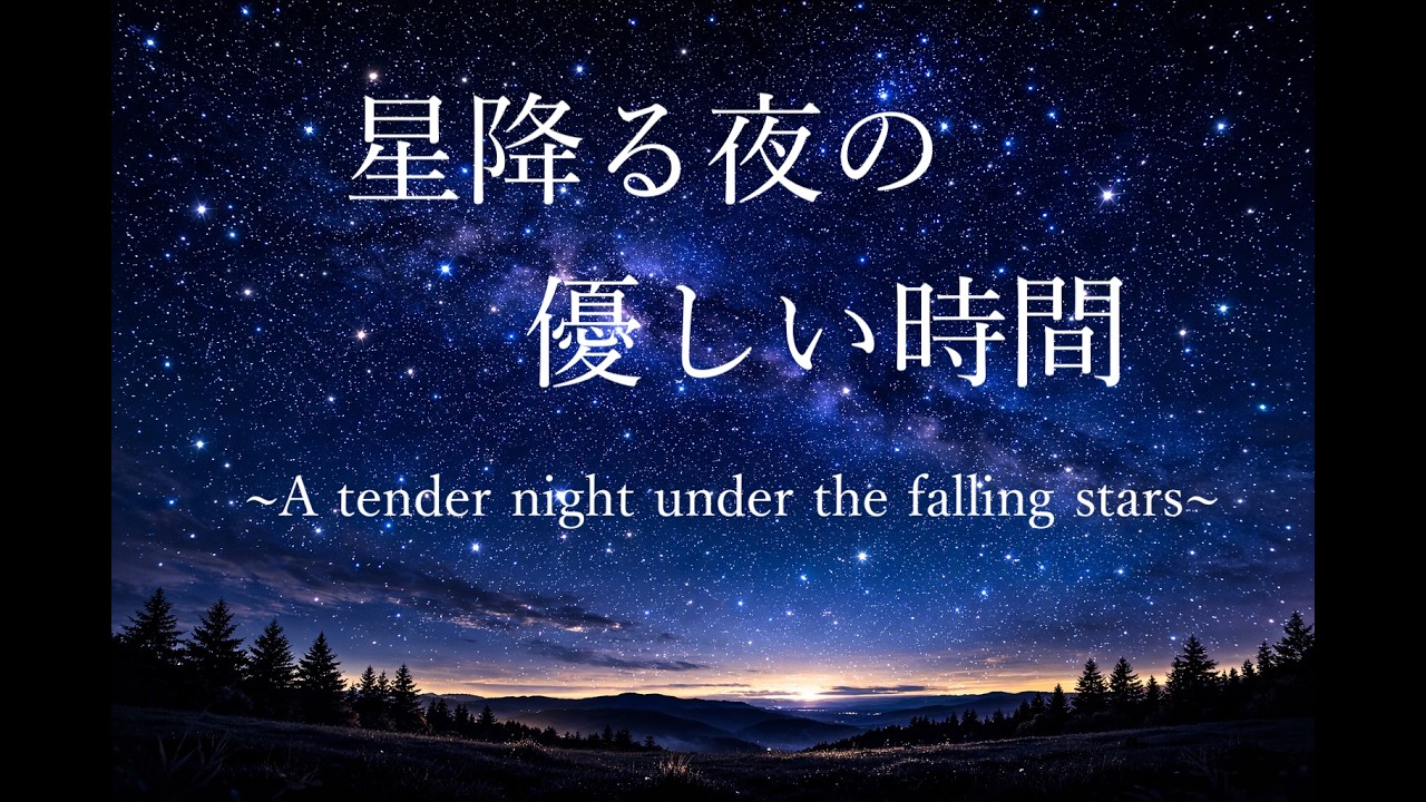 【作業用・睡眠用BGM】イヤホン推奨｜星降る夜の優しい時間｜Relaxing  Music