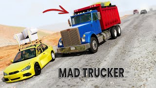 BeamNG Drive - Cars vs RoadRage #12 (Angry Truck) screenshot 5