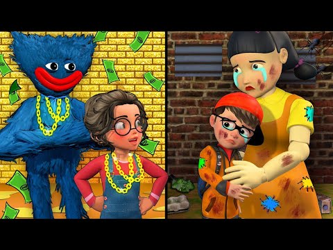  LIVE  Rich Huggy Wuggy Vs Poor Squid Dol  Nick Love Tani  Scary Teacher 3D Animation -  LIVE  Rich Huggy Wuggy Vs Poor Squid Dol  Nick Love Tani  Scary Teacher 3D Animation