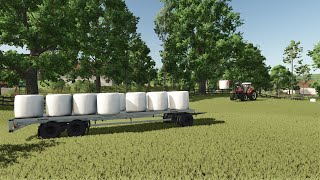 LS25 Hinterkaifeck #008  So noch Silageballen.... und ich hab ein Fahrsilo auf den Hof gesetzt