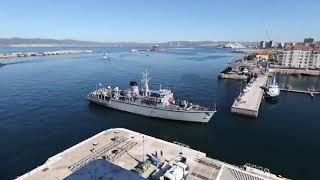 HMS Penzance and HMS Chiddingfold sail from Gibraltar