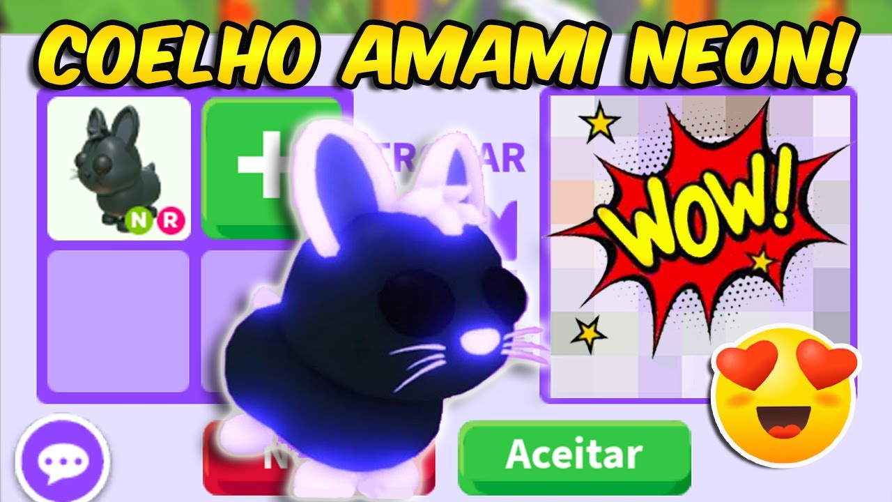 Trocando Coelho Amami Neon Neon Amami Rabbit Ano Novo Lunar Nova