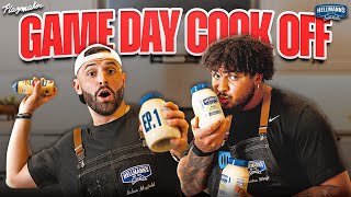 Celebrity Baker Mayfield & Tristan Wirfs’ Epic Buffalo Chicken Dip Battle | Hellmann’s Game Day Cook Off Ep 1 Profile