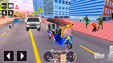 Tuk Tuk auto rickshaw driver 3D game - #92 auto rickshaw driving game - Android iOS Gameplay