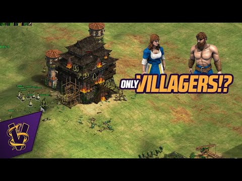 High Level AOE2 with ONLY Villagers!