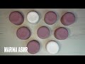 ASMR baking soda purple&white cups crumbling