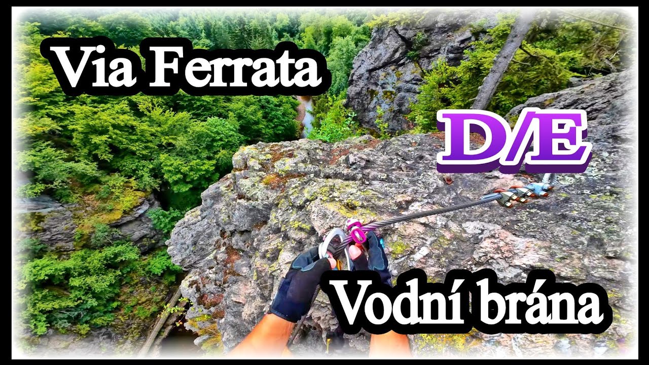 Via Ferrata Vodní Brána u Semil / Fialová cesta, obtížnost 